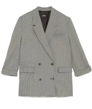 Americana oversize Zara cuadros