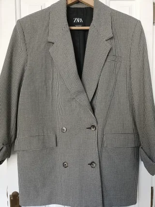 Americana oversize Zara cuadros