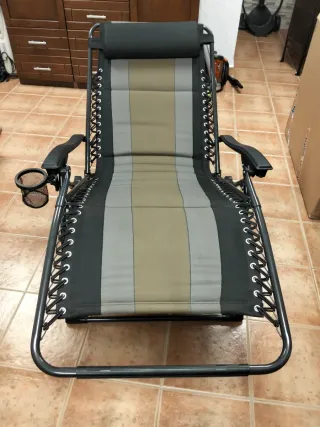 Hamaca Cero Gravedad Beige/Gris/Negro