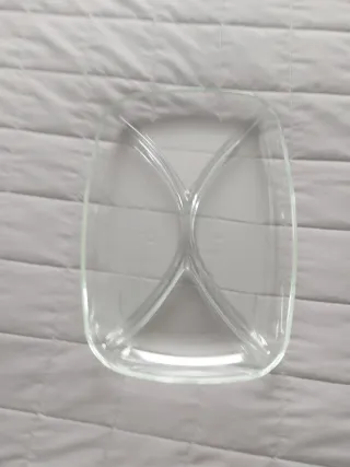 Vassoio antipasti in vetro diviso