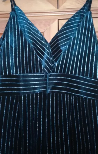 Mono fiesta rayas plateadas