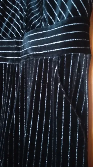 Mono fiesta rayas plateadas