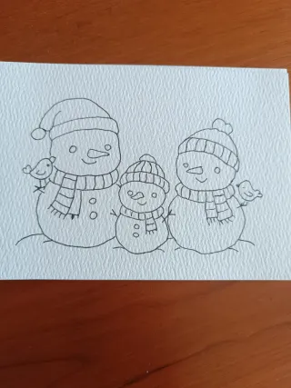 Lote 4 Postales para Pintar Acuarela