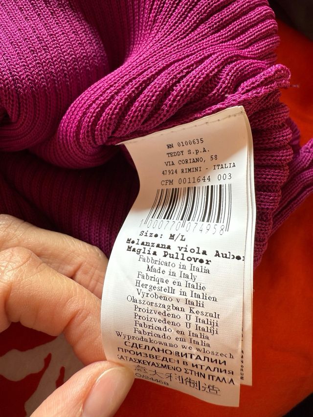 Pullover Rinascimento nuovo con cartellino