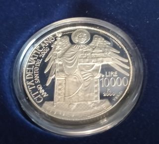#1751-VATICANO, Due monete 10.000 Lire 2000