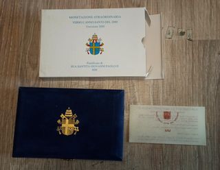 #1751-VATICANO, Due monete 10.000 Lire 2000
