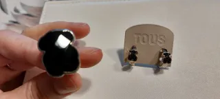 Conjunto Tous Oso Negro y Plata