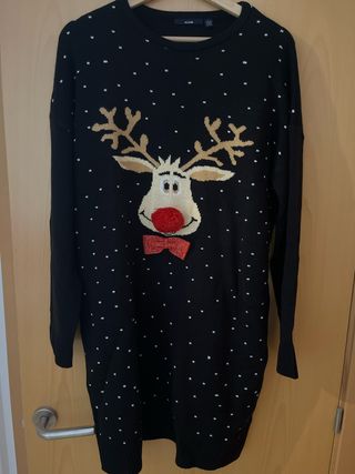 Vestido punto reno Navidad