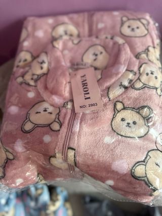 Pijamas de coralina y algodón con ositos