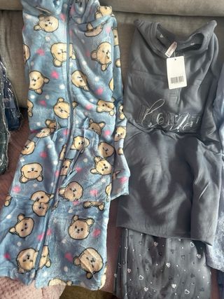 Pijamas de coralina y algodón con ositos