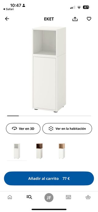 Mueble auxiliar baño/recibidor blanco. Con puerta