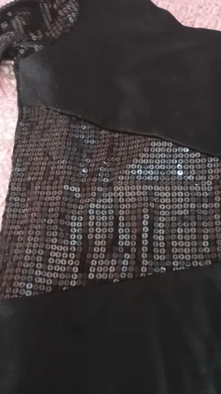 Vestido fiesta lentejuelas negro