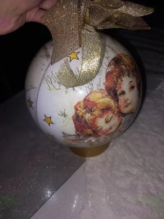 Palla di Natale Plexiglass Decoupage
