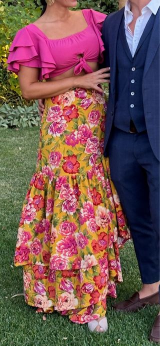 Conjunto Top y Falda Estampada Floral