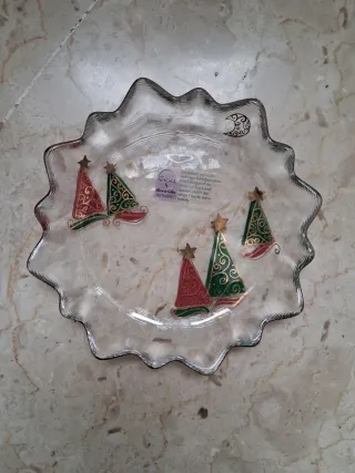 Piattino Natale Vetro Decorato NAGEL