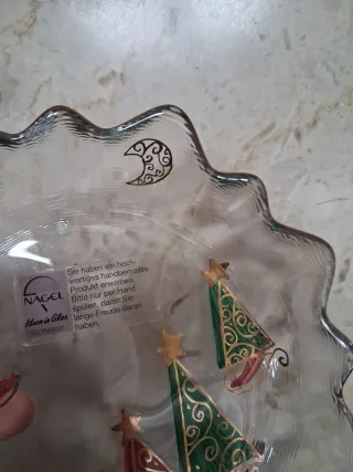 Piattino Natale Vetro Decorato NAGEL
