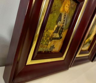 3 Cuadros antiguos de RENOIR de 1950 al esmalte