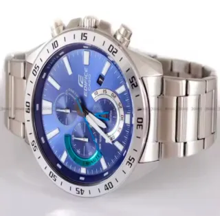 Casio Edifice Cronógrafo Azul y Plateado