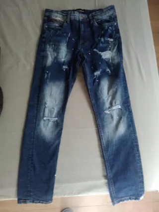Pantalones Vaqueros JL Desgastados