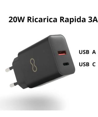 Caricabatterie Groovy 20W USB-A + USB-C