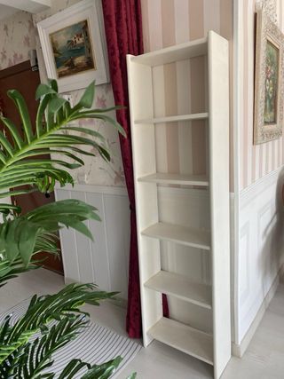 Estantería blanca 6 baldas madera