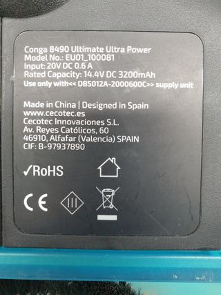 Robot aspirador Conga 8490 Ultimate Ultra Power