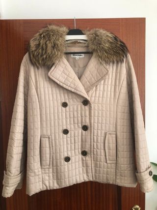 Abrigo El Corte Inglés Mujer Beige Talla L