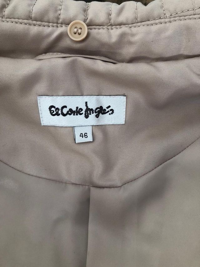 Abrigo El Corte Inglés Mujer Beige Talla L