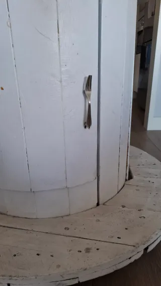 Mesa Bobina Madera Blanca