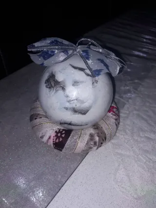 Palla di Natale Plexiglass Decoupage