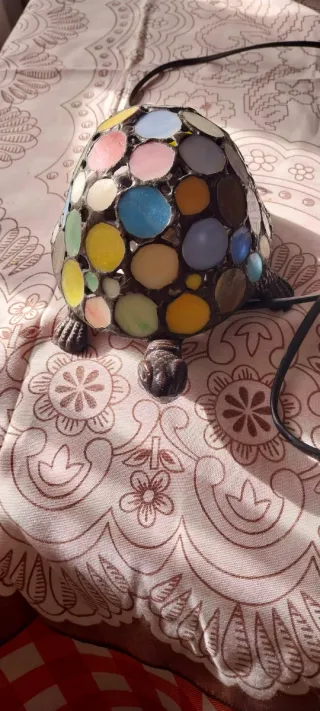 Lámpara tortuga tiffany cristal