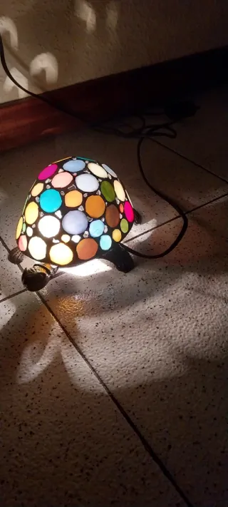 Lámpara tortuga tiffany cristal