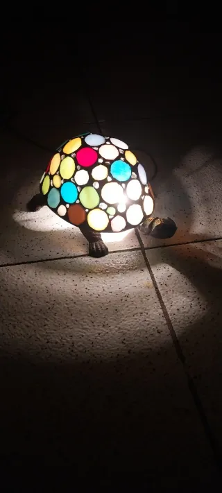 Lámpara tortuga tiffany cristal