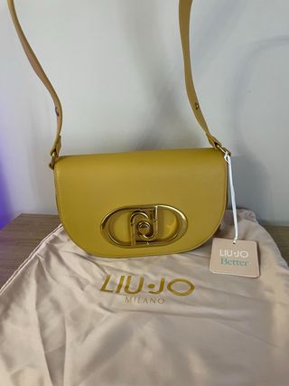 Borsa Liu Jo Gialla con logo dorato