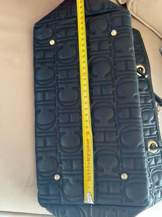 Bolso Tote Carolina Herrera Negro Cuero