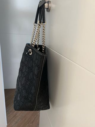 Bolso Tote Carolina Herrera Negro Cuero