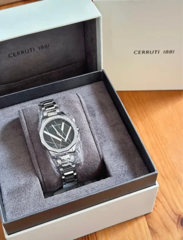 Reloj Cerruti 1881 Negro y Plateado