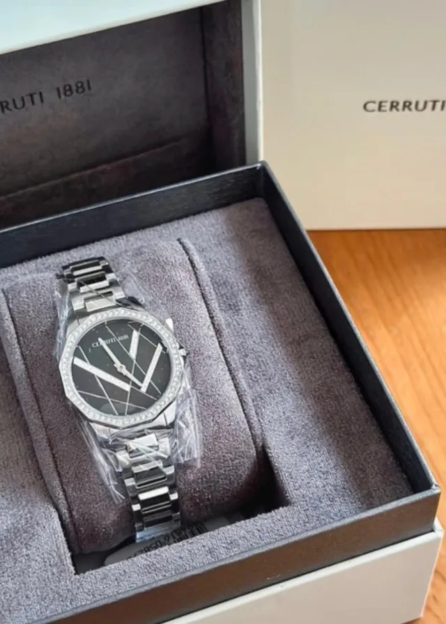 Reloj Cerruti 1881 Negro y Plateado