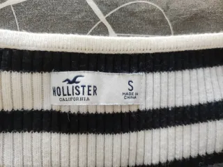 Jersey Hollister Rayas Blanco y Negro