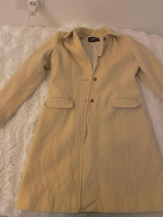 Abrigo ANDRE BADI Talla 12 Beige
