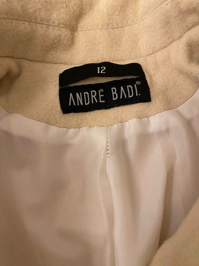 Abrigo ANDRE BADI Talla 12 Beige