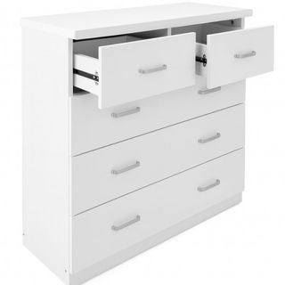 CÓMODA BLANCA CON 5 CAJONES NUEVO