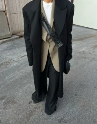 Americana Zara Tostado Doble Botonadura