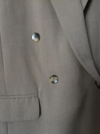 Americana Zara Tostado Doble Botonadura