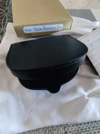 Monedero Piel Vintage  Negro