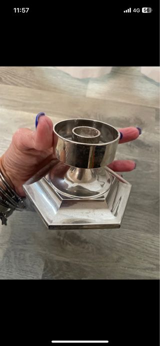 Candelabro in metallo argentato