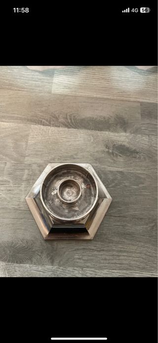 Candelabro in metallo argentato