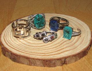 Lote colección 5 anillos sortijas