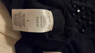 Maglia viscosa nera con paillettes