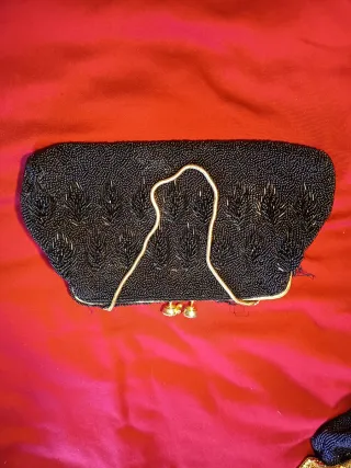 Bolso de fiesta pedrería perlas